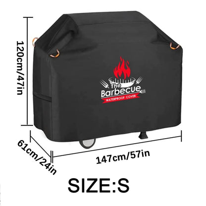 Waterproof BBQ Grill Cover in 420D Oxford Fabric - UV, Rip, and Dust Resistant - Fits Weber, Brinkmann, Char-Broil (5 Sizes Available)