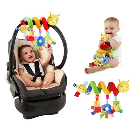 Multifunctional Baby Stroller Hanging Bell Plush Toy: 12 Styles Available with Colorful Labels - Cartoon Bed Packaging