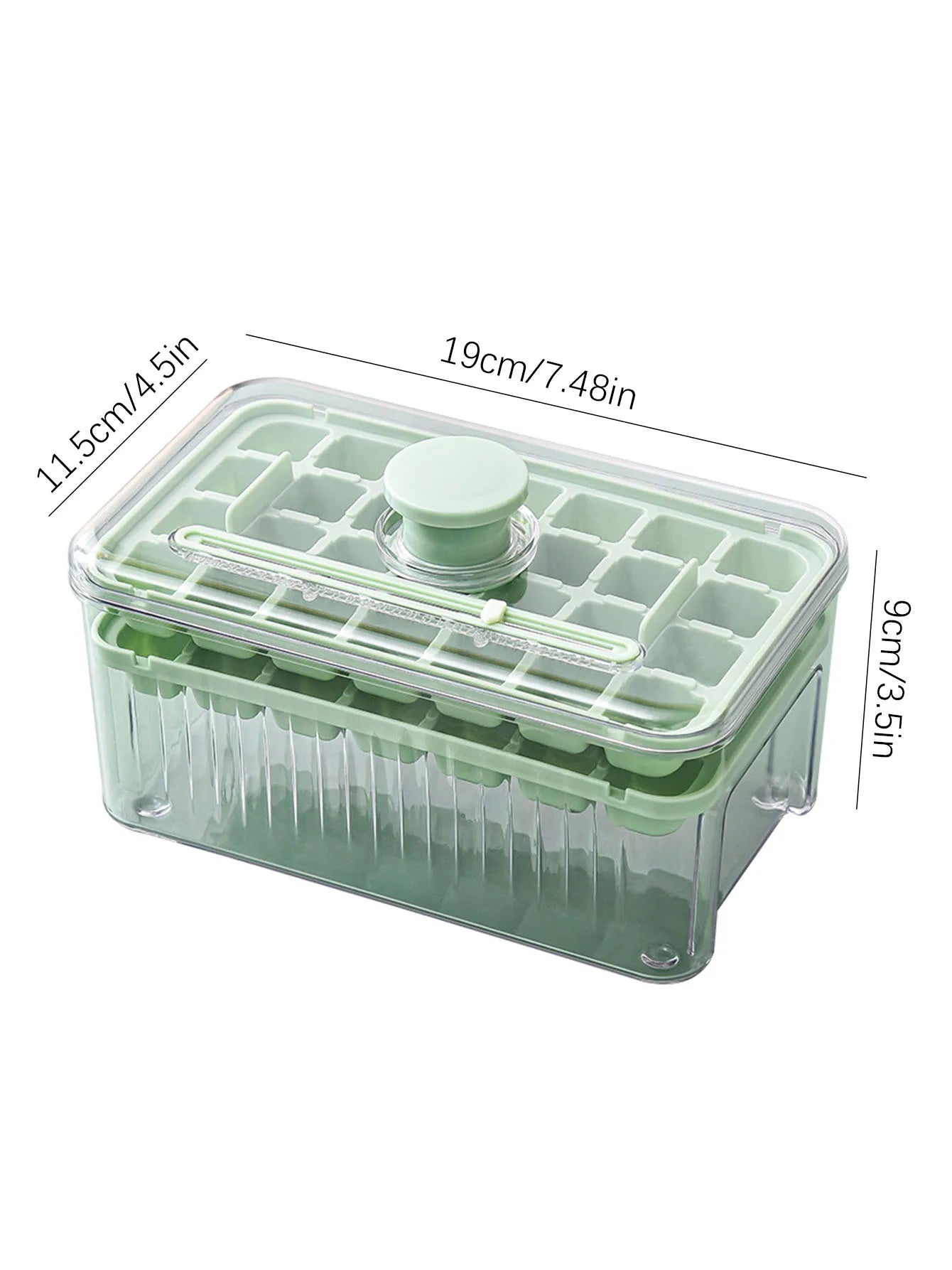 Ice Box - One-Button Press Easy Release, High-Color Household Food-Grade Ice Storage Mold, Creative Design