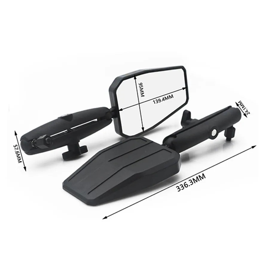 Universal Foldable Rear View Mirror for Motorcycles - Easy Installation & Adjustable Design