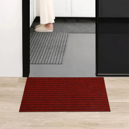 Modern Minimalist Square Floor Mat - Durable, Stain/Fade Resistant, Non-Slip Rubber Backing, Machine Washable for Indoor/Outdoor Use