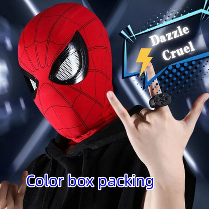 Spiderman Mask with Movable Eyes – Remote Control Peter Parker Cosplay Toy | Halloween Costume and Christmas Gift for Kids