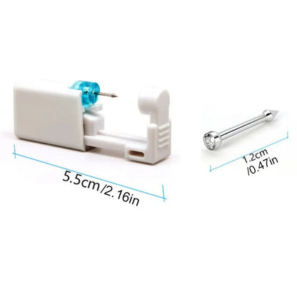 Disposable Sterile Ear Piercing Kit: Cartilage Tragus Helix Piercing Gun - No Pain Piercer Tool with Stud Jewelry