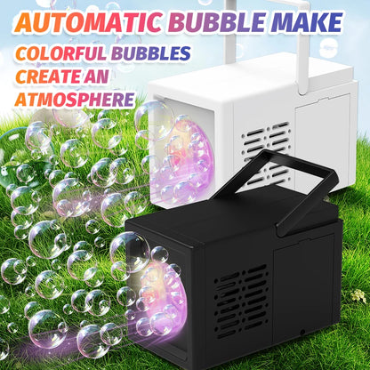 10 Hole Fully Automatic Bubble Blowing Machine – Handheld Electric Toy for Outdoor Birthdays, No Battery or Bubble Solution Required