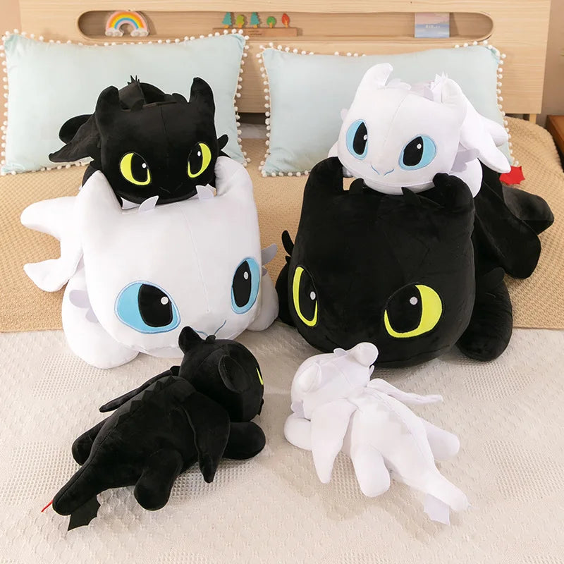 MINISO Little Flying Dragon Plush Toy - Toothless Doll Pillow, Party Model, Ideal Birthday Gift for Girls