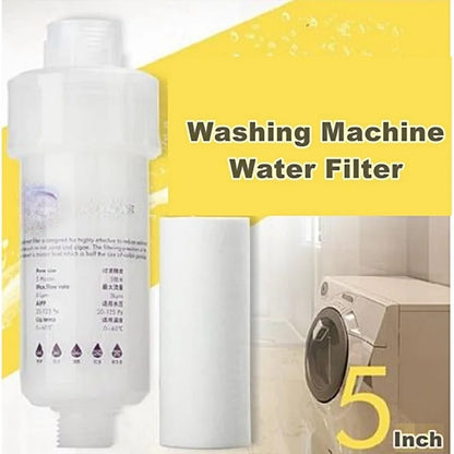 5'' Pre-Filter Water Cartridge – Washing Machine Filter with Adapter for Bathroom, Water Heater, Toilet & Household Purification