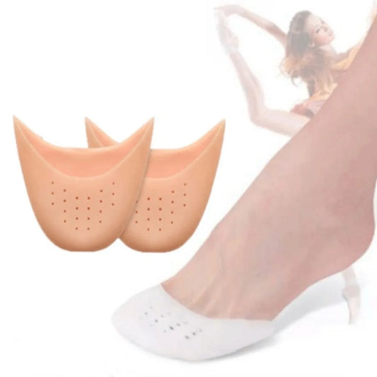 2PCS Silicone Toe Protector Shoes - Soft Breathable Forefoot Pads for Ballet, High Heels - Metatarsal Covers, Toe Caps Cushions