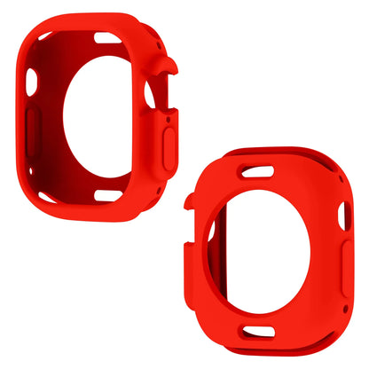 Silicone Bumper Cover for Apple Watch Ultra 2 & Series SE to 9 - Protective Accessories for Various Sizes