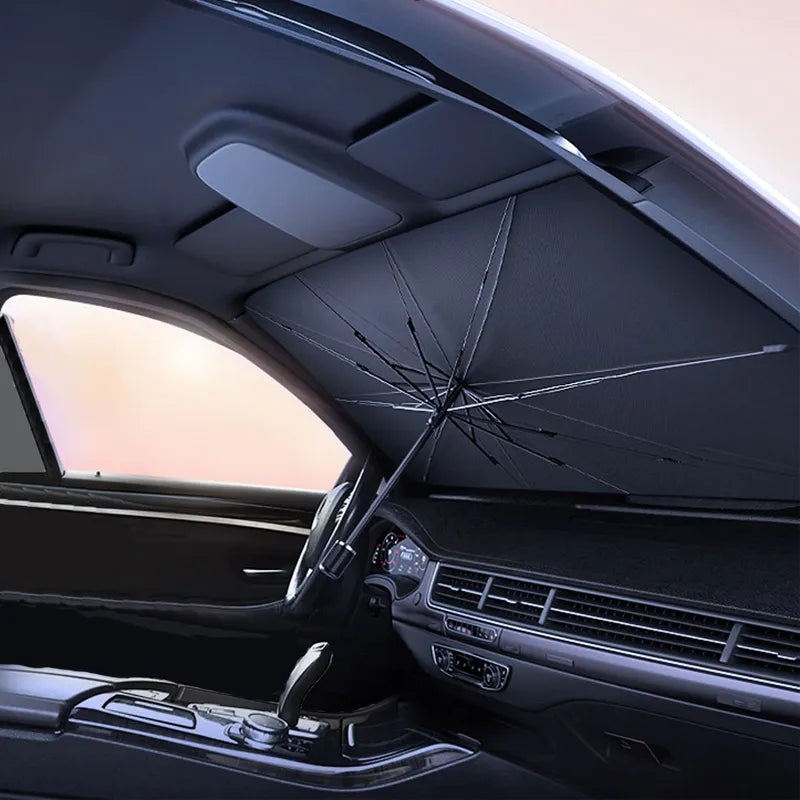 Car Sunshade Umbrella: Sun Shade Protector Parasol for Summer - Windshield Protection Accessories for Auto Shading