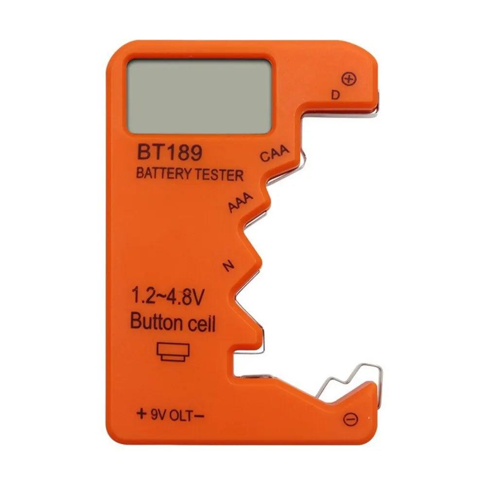 Ultra-Small BT189 Battery Tester | LCD Digital Display for 9V & Button Cells, Household Power Bank Detector