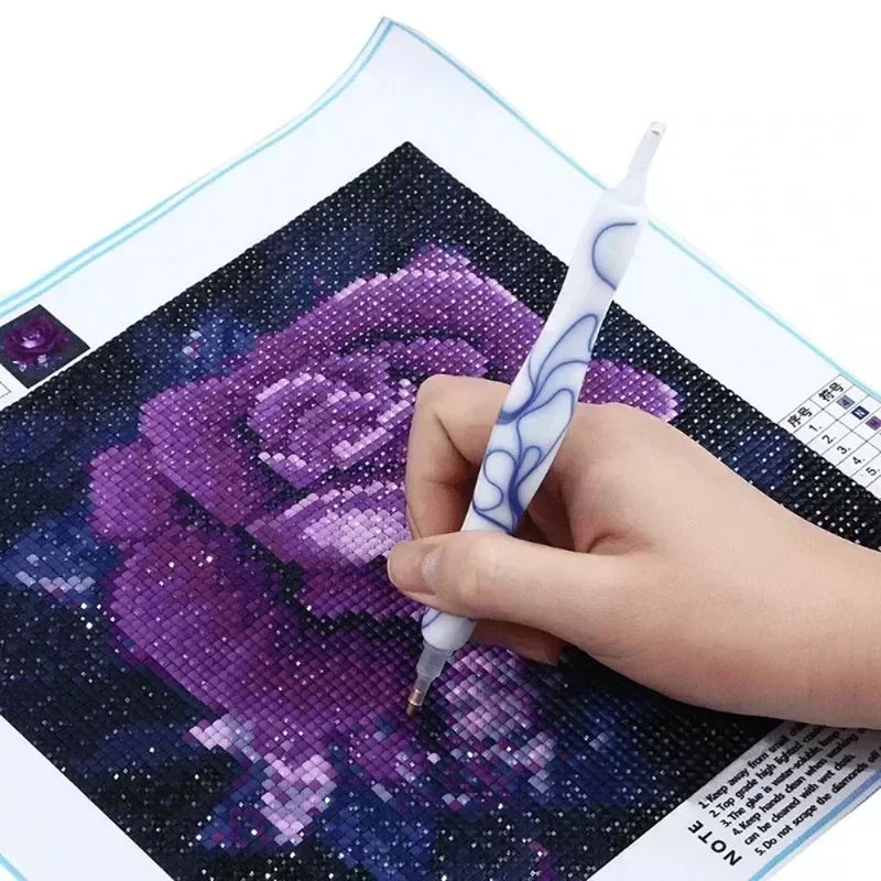 5D DIY Diamond Pen Spot Drill Set – Multifunctional Resin Diamond Embroidery Tool with 5 Pen Heads for Easy Application