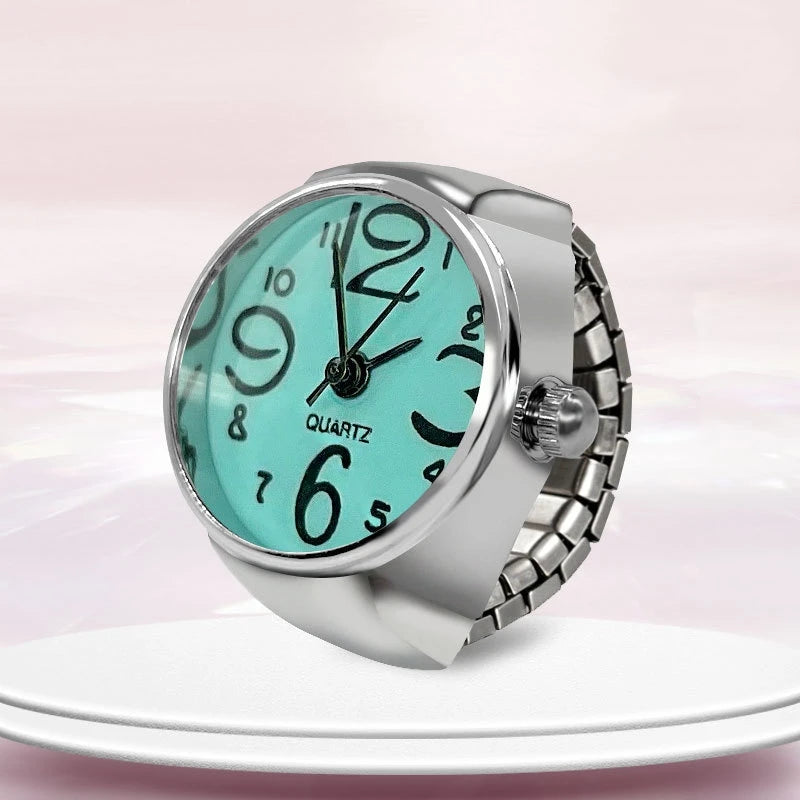 New Ring Watch – Creative Circular Dial with Alloy Shell, Hot Selling Finger Ring Style for Men and Women Couples