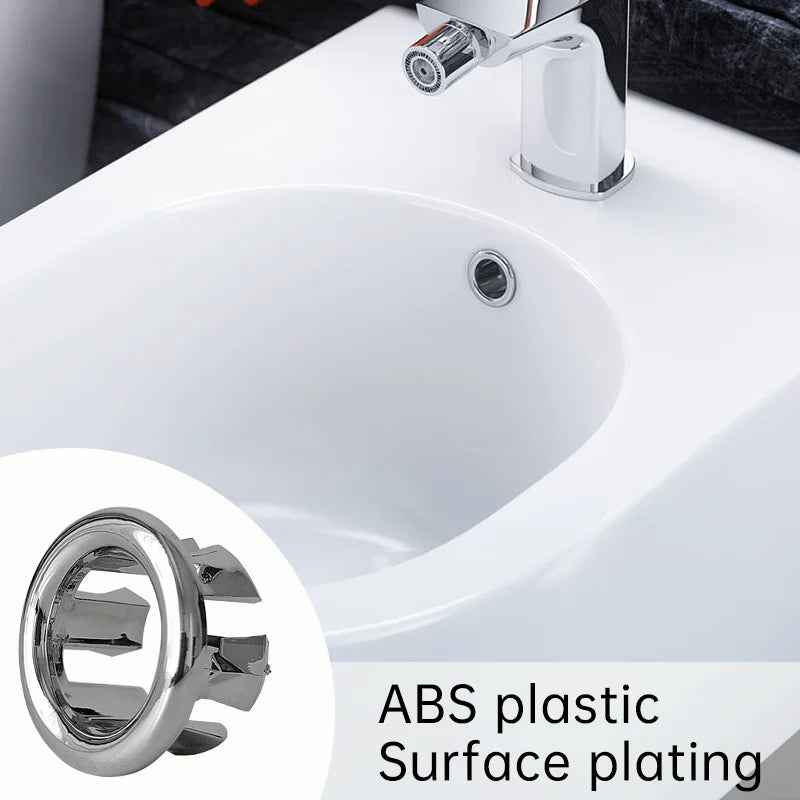 8/1Pcs Sink Hole Overflow Cover Ring – Round Wash Basin & Hollow Overflow Ring for Bathroom & Kitchen Accessories