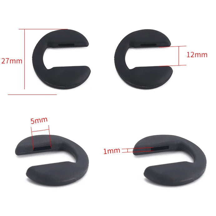 10pcs U-Shape Silicone Glasses Eyeglasses Nose Pads - Optical Frame Repair Accessory - Insert Push-In Design - CY071