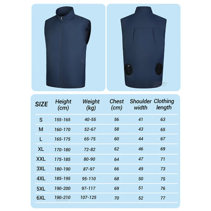 2024 Wearable Cooling Fan Vest – Air-Conditioned Cooling Clothes, 13 Hours of Relief for High-Temperature Work, Fishing & Hiking