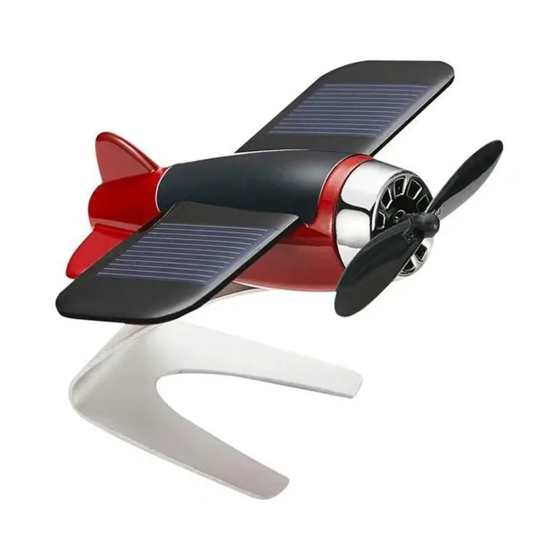 Creative Solar Airplane Car Decoration | Men's Car Interior Accessories | Desktop Ornament Gift for Car Enthusiasts