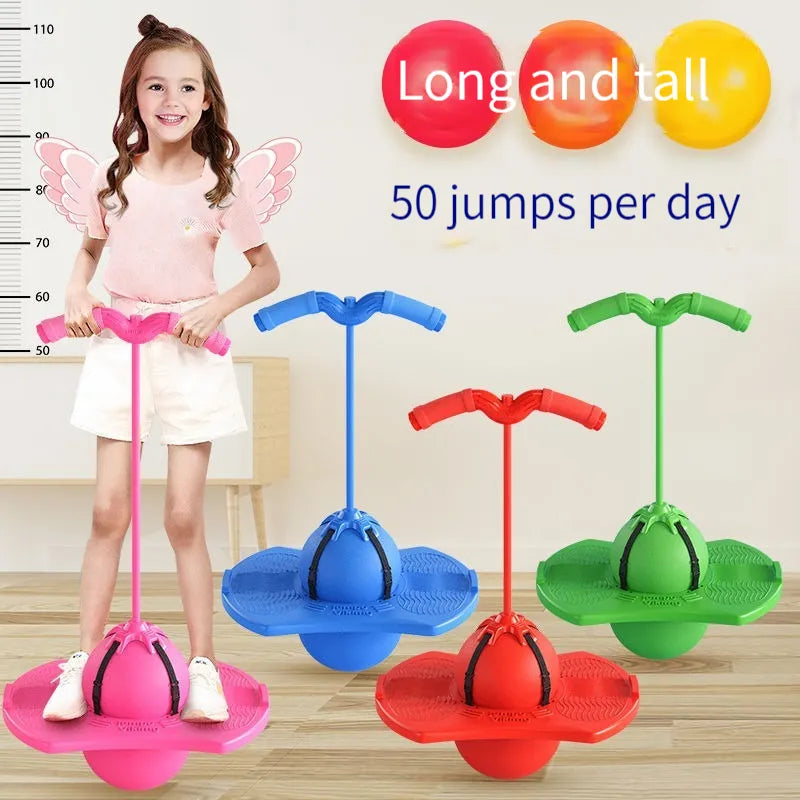 Jumping Frog Bouncing Ball: Height Increase Exercise Equipment for Children's Balance Training - Fun and Effective