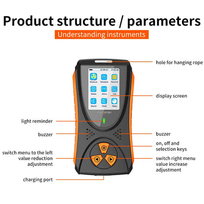 Stay Informed and Safe: HFS-10 Geiger Counter Nuclear Radiation Detector - Detects X-ray, Beta, and Gamma Radiation - Portable Dosimeter with Long-lasting Lithium Battery