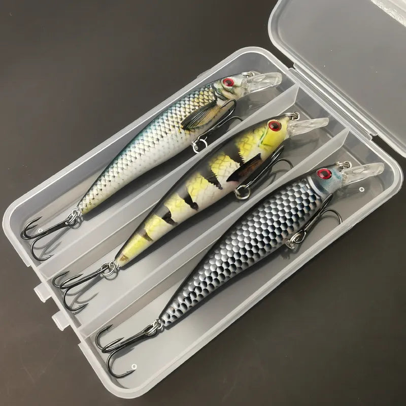 Colorful Printing Sinking Minnow Fishing Lure - 13g Artificial Bait, Available in 1pc or 3pcs Pack, Cool Tackle for Anglers