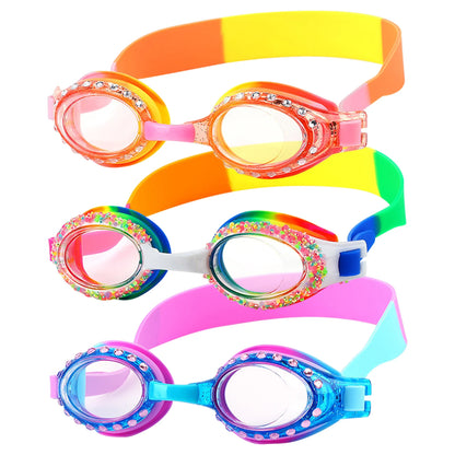 Cartoon Heart Shape Children's Swimming Goggles: New Waterproof UV Fogging Proof Swim Training Glasses - Kids Gifts