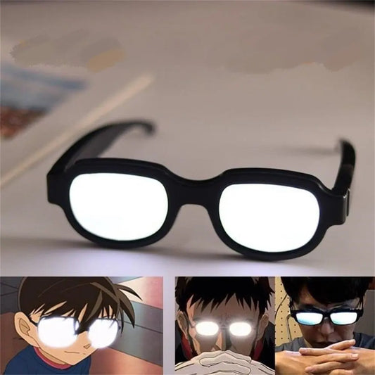 Conan-inspired LED Luminous Glasses | Funny Personality Performance Props | Cosplay & Party Decoration Gifts | KTV Bar Accessories