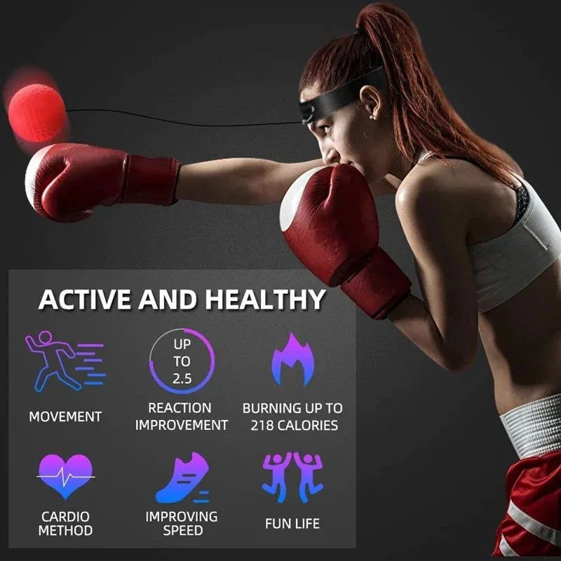 Head-Mounted Punching Ball - Speed and Reflex Training for Boxing, Sanda, Home Fitness Exercise Equipment