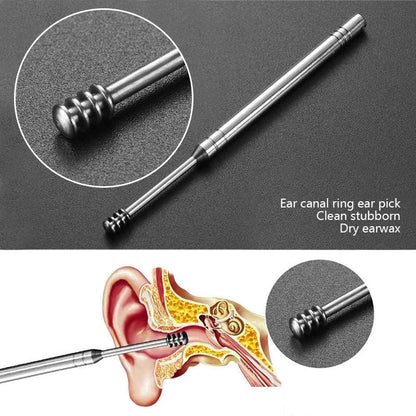 6-Piece Ear Cleaner Set – Stainless Steel Ear Wax Pickers, Wax Remover, Piercing Kit, and Ear Care Tools