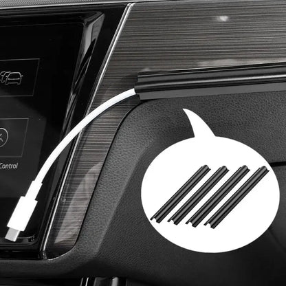 4PC Sleek Car Cable Organizer Kit - Universal Sleeves for Neat, Damage-Free Interior and Charging Wire Protection