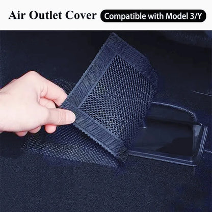 Tesla Model 3 Y Air Vents Cover: Under Seat Outlet Protector - Anti-Blocking Dust Mesh for 2021-2024 Interior Car Accessories