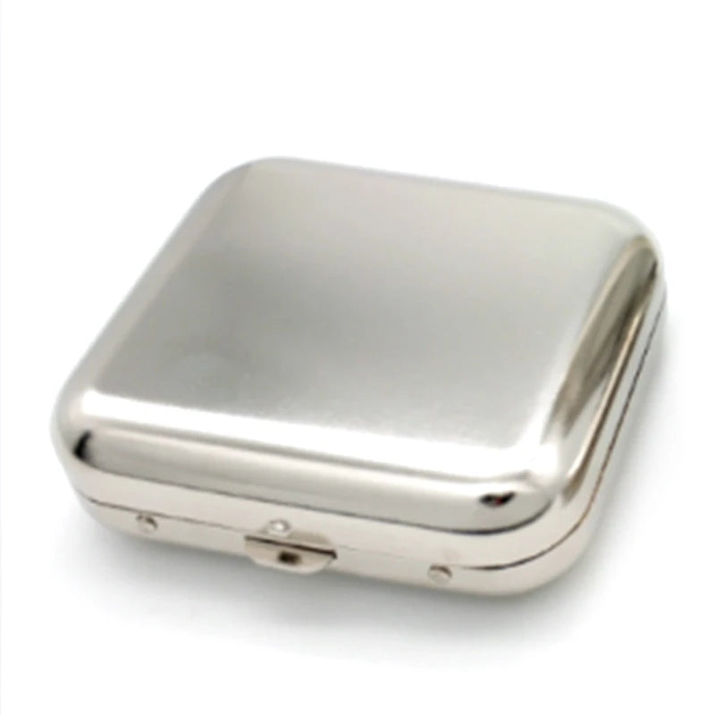 N2HAO Smallsweet Pocket Ashtray - Stainless Steel Square Metal Ash Tray with Lid, Portable and Convenient for On-the-Go Use