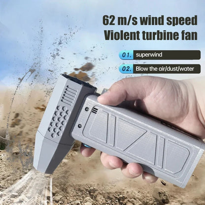 2024 Mini Turbo Jet Fan - 140,000RPM Brushless Motor, Adjustable Wind Speed, Handheld Duct Fan with 52M/S Turbo Speed and Power Display