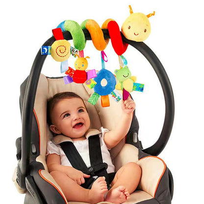 Multifunctional Baby Stroller Hanging Bell Plush Toy: 12 Styles Available with Colorful Labels - Cartoon Bed Packaging