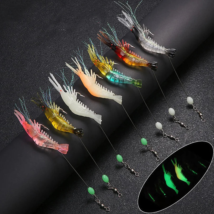 Shrimp Lures Fishing Bait: 3pcs/7pcs Artificial Isca Ascesorios Pesca - Realistic Fishing Lures