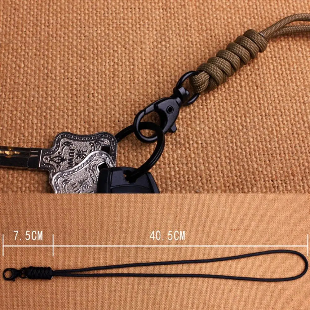 Emergency Survival Backpack: High Strength Paracord Keychain, Parachute Cord Lanyard with Rotatable Buckle Key Ring