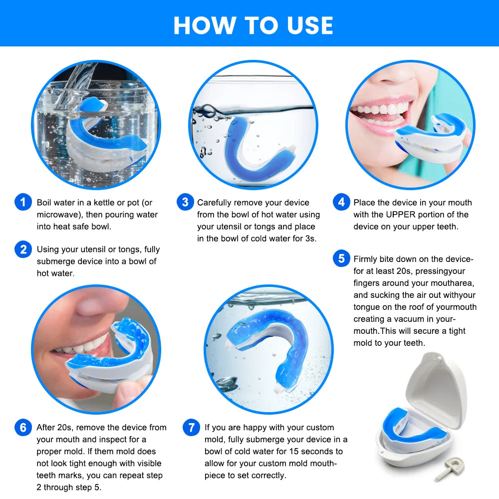 Adjustable Anti-Snoring Mouth Guard | Sleeping Device to Stop Snoring & Improve Sleep Quality