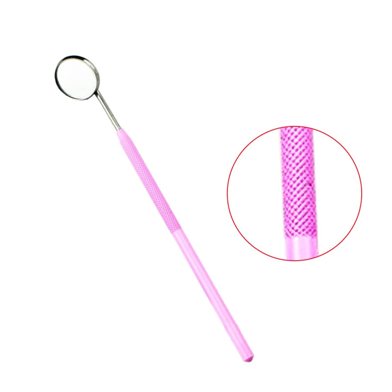 Dental Mouth Mirror Reflector - Multifunction Oral Examination Tool with Detachable Stainless Steel Handle, 8 Colors