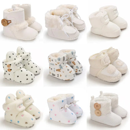 2022 Baby Winter Boots - Warm & Fashionable Toddler Shoes for Girls & Boys 0-18M | Cozy Fuzzy First Walkers