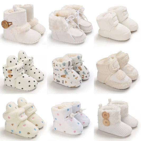 2022 Baby Winter Boots - Warm & Fashionable Toddler Shoes for Girls & Boys 0-18M | Cozy Fuzzy First Walkers