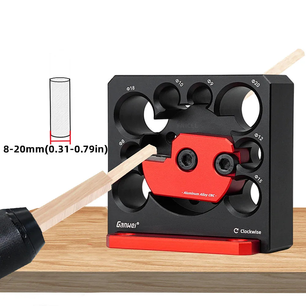 Adjustable Dowel Maker Jig 8mm-20mm | Woodworking Electric Drill Milling Dowel Round Rod Tool with Carbide Blades | Auxiliary Tool