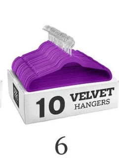 10Pcs Colorful Velvet Non-Slip Hangers - 45CM Seamless Flocking for Dry and Wet Wardrobe Storage, Adult Magic Hangers