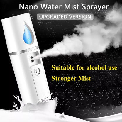 Mini Portable Rechargeable Facial Mister | Handy Face Humidifier & Sprayer | Skin Care Machine for Hydrating & Daily Makeup