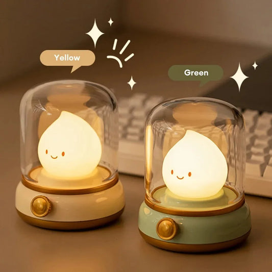 Mini Desktop LED Cute Night Lamp, USB Rechargeable Portable Cartoon Table Lamp for Coffee Bar, Home Decor & Hotel Bedroom