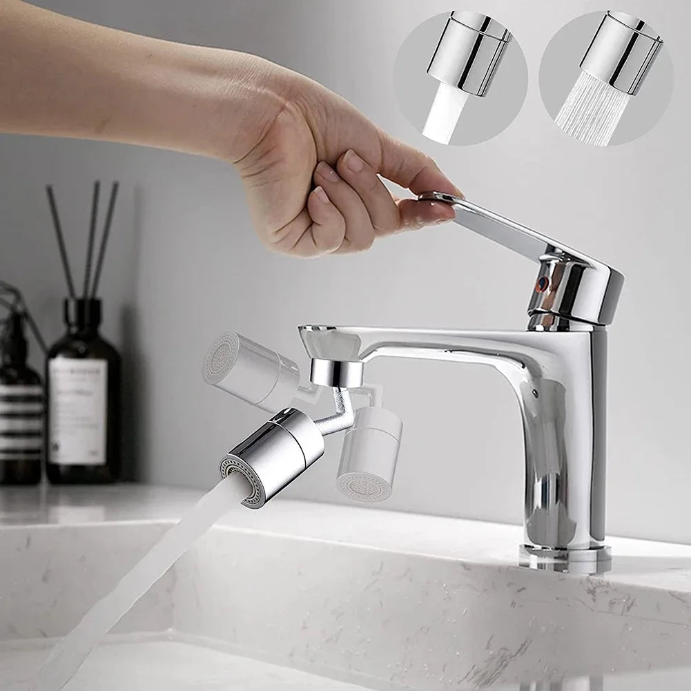 720° Universal Kitchen Faucet Aerator | Anti-Splash Rotatable Sprayer for Bathroom Tap | Water-Saving Nozzle Extender Adapter