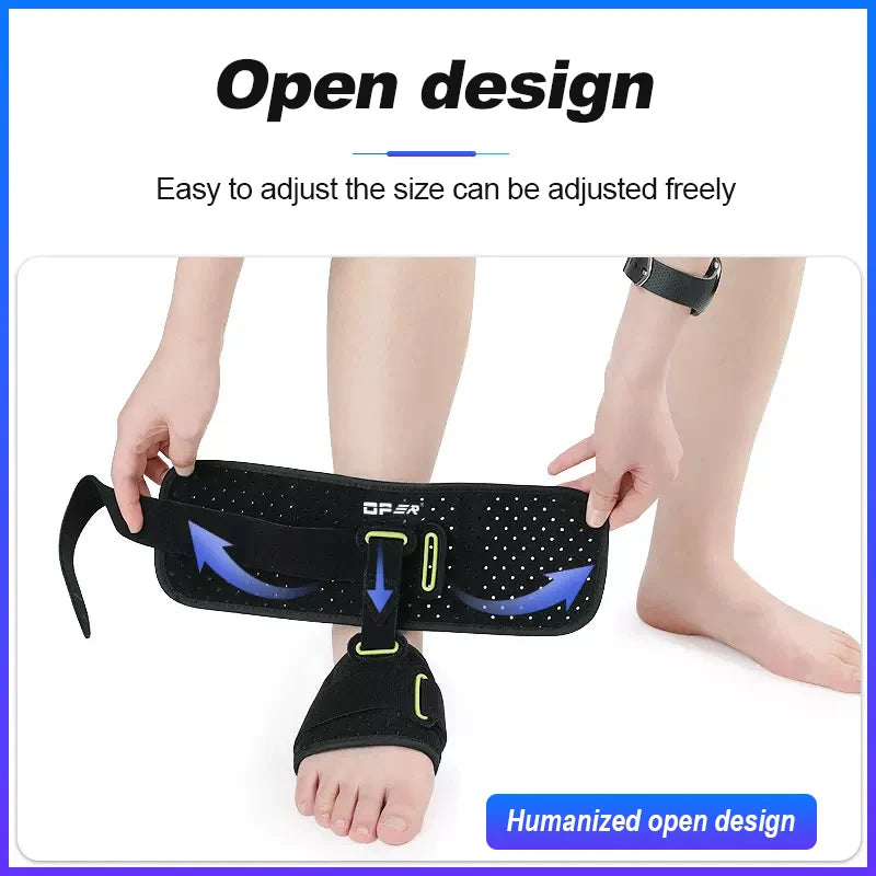 Adjustable Drop Foot Brace Foot Up AFO Brace Unisex Fits for Right/Left Foot Orthosis Ankle Brace Support, Improve Walking Gait