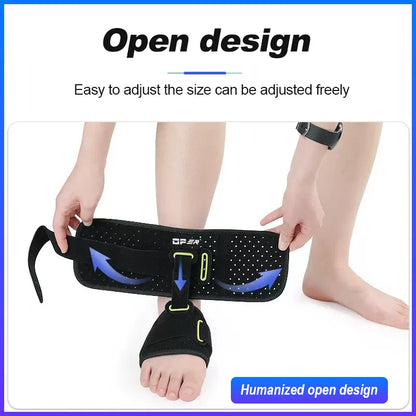 Adjustable Drop Foot Brace Foot Up AFO Brace Unisex Fits for Right/Left Foot Orthosis Ankle Brace Support, Improve Walking Gait