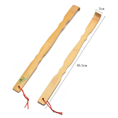 Bamboo Back Scratcher & Body Roller - Durable Wooden Massager Stick