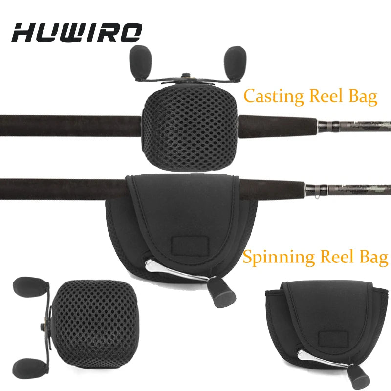 2pcs Soft Casting Reel Protective Bag - Drum & Spinning Reel Case Fishing Accessories for Fishing Gear