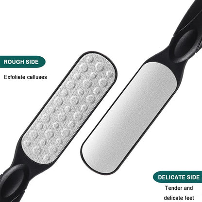 Professional Double-Sided Foot File - Stainless Steel Heel Grater and Rasp for Hard Dead Skin and Callus Removal