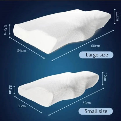 Memory Foam Orthopedic Bed Pillow | Butterfly Shaped Neck Protection | Slow Rebound Cervical Pillow for Health