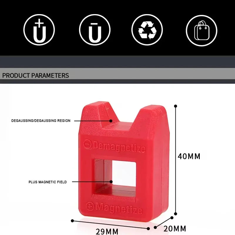 Blue Precision Magnetizer/Demagnetizer 2 in 1 Tool - Quick Magnetization and Demagnetization for Screwdrivers